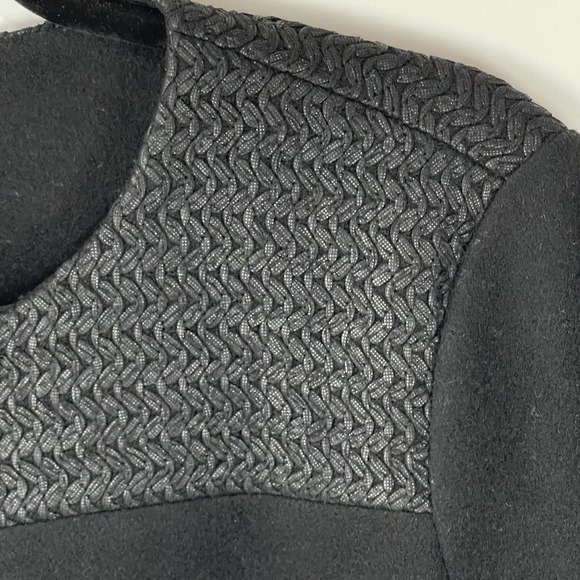 Eileen Fisher 100% Wool Round Neck Full Zip Collarless Career Blazer Jacket PM - Picture 5 of 11